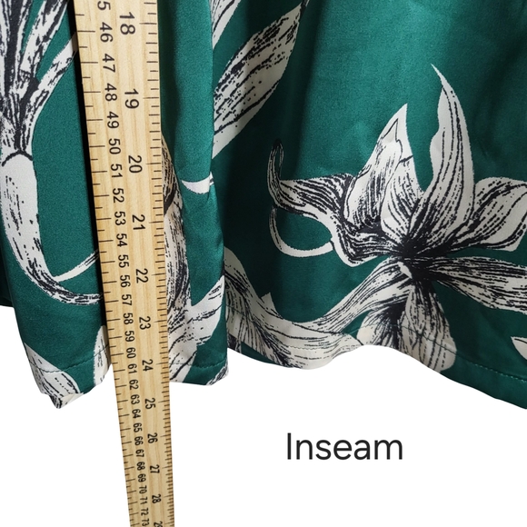 Floral Wide Leg Pants - Green - Picture 7 of 9